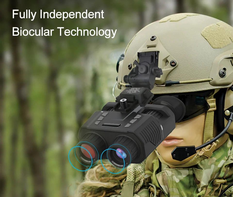 4K 3D Night Vision Binoculars Infrared Head Mounted Night Vision Goggles for Hunting Camping