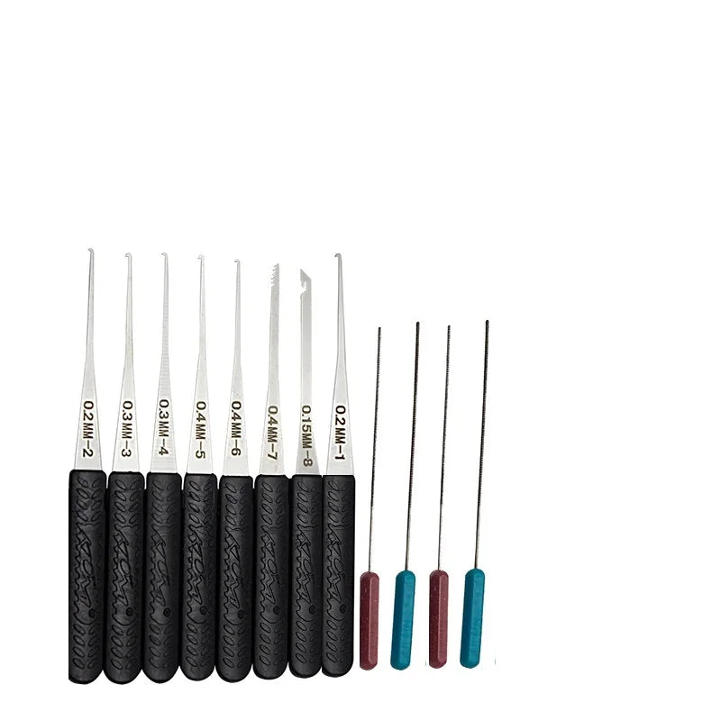5 in 1 Locksmith Supplies Hand Tools Lock Pick Set Row Tension Wrench Tool Broken Key Auto Extractor Remove Hook Hardware