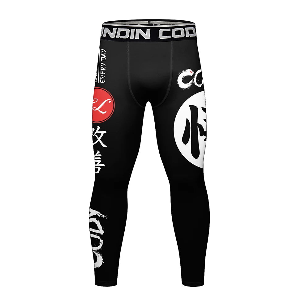 New Rashguard Jiu Jitsu For Men MMA T-shirt +Pant 4PCS/Set Brazilian Grappling Bjj Boxing Sport Compression Clothings MMA Shorts