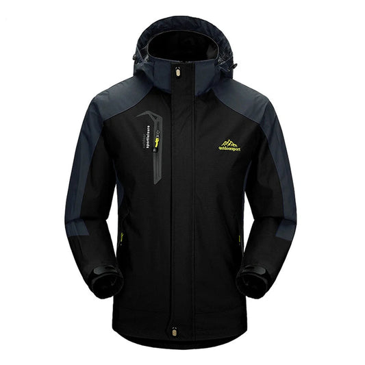 Camping Hiking Jacket Men Autumn Outdoor Sports Coats Climbing Trekking Windbreaker Travel Waterproof Jackets Black