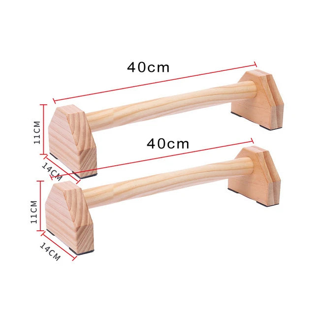 1 Pair Push-Ups Double Rod Stand Gymnastics Calisthenics Handstand Bar Wooden Gym Fitness Tools Training Equipment Double Stand