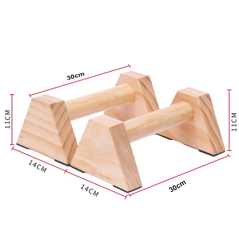 1 Pair Push-Ups Double Rod Stand Gymnastics Calisthenics Handstand Bar Wooden Gym Fitness Tools Training Equipment Double Stand