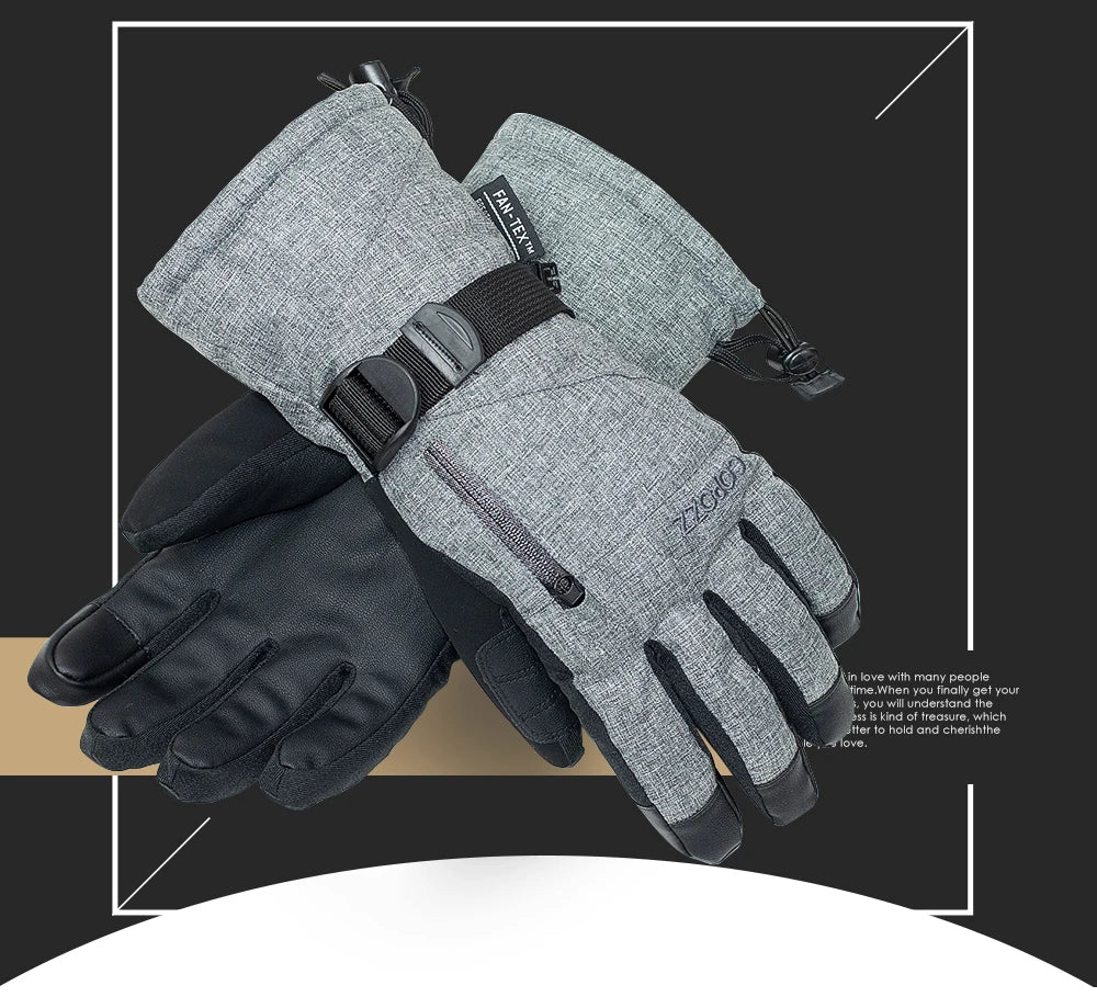Gloves Waterproof Gloves with Touchscreen Function Thermal Snowboard Gloves Warm Motorcycle Snow Gloves Men Women