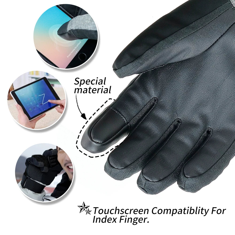 Gloves Waterproof Gloves with Touchscreen Function Thermal Snowboard Gloves Warm Motorcycle Snow Gloves Men Women
