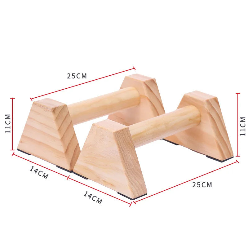 1 Pair Push-Ups Double Rod Stand Gymnastics Calisthenics Handstand Bar Wooden Gym Fitness Tools Training Equipment Double Stand