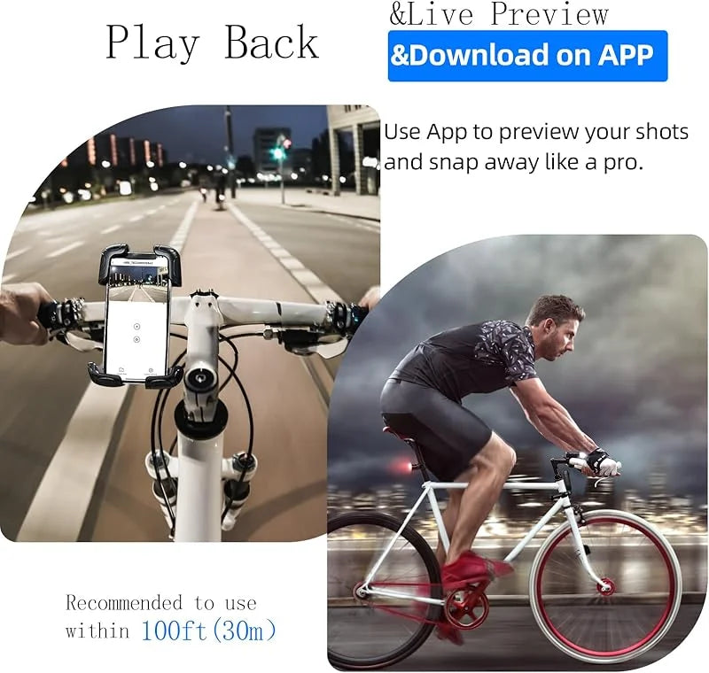 4K Mini WiFi Action Camera Thumb POV Camera Portable Body Cam Wearable Sports Camera with Waterproof Case Cycling Travel