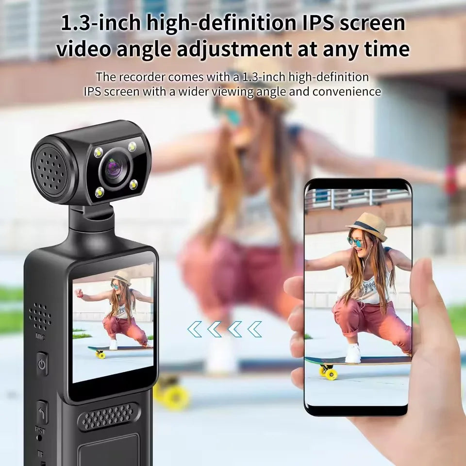 Mini Camera 1080P HD  Wearable Night Vision Sports DV Digital Video Fitness Enthusiast Recorder 360 Rotating Pocket Camera