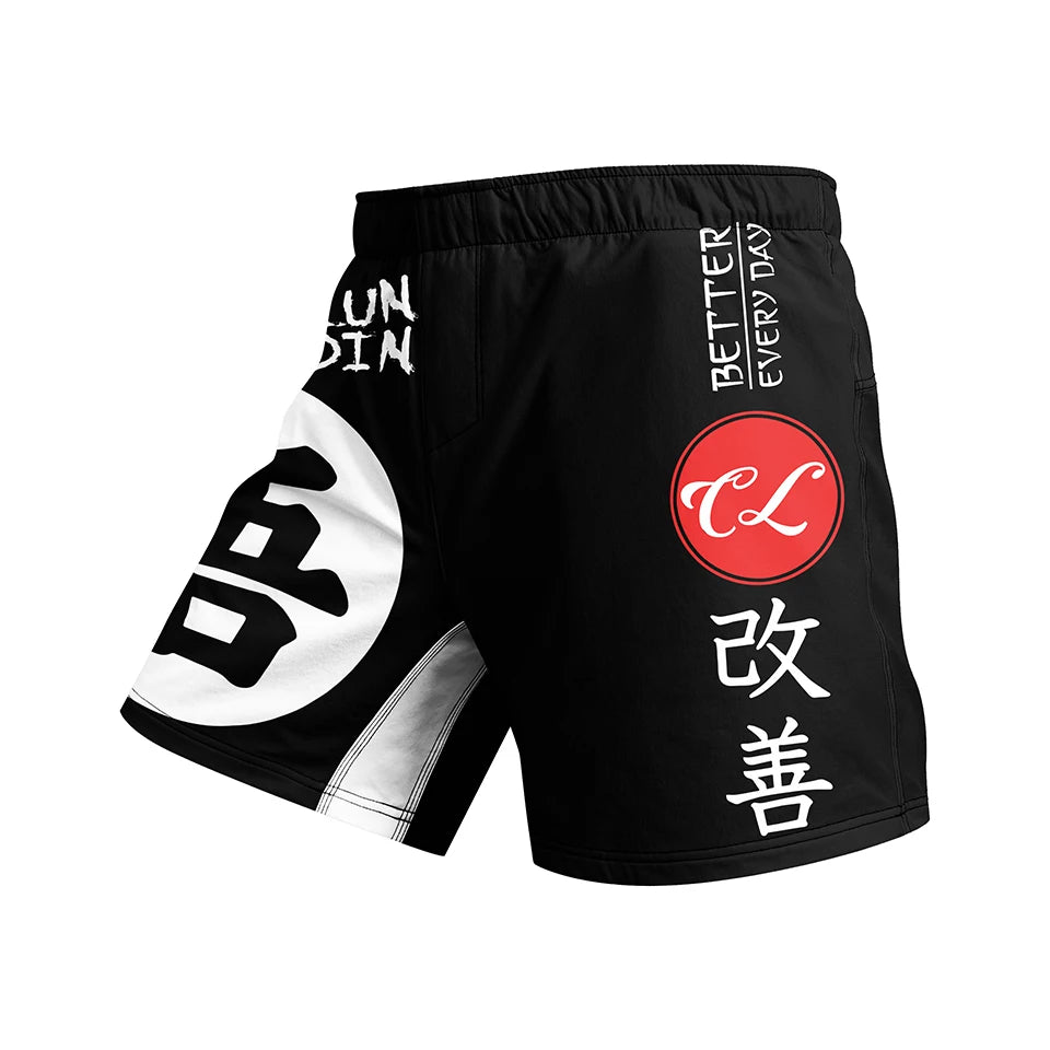 New Rashguard Jiu Jitsu For Men MMA T-shirt +Pant 4PCS/Set Brazilian Grappling Bjj Boxing Sport Compression Clothings MMA Shorts