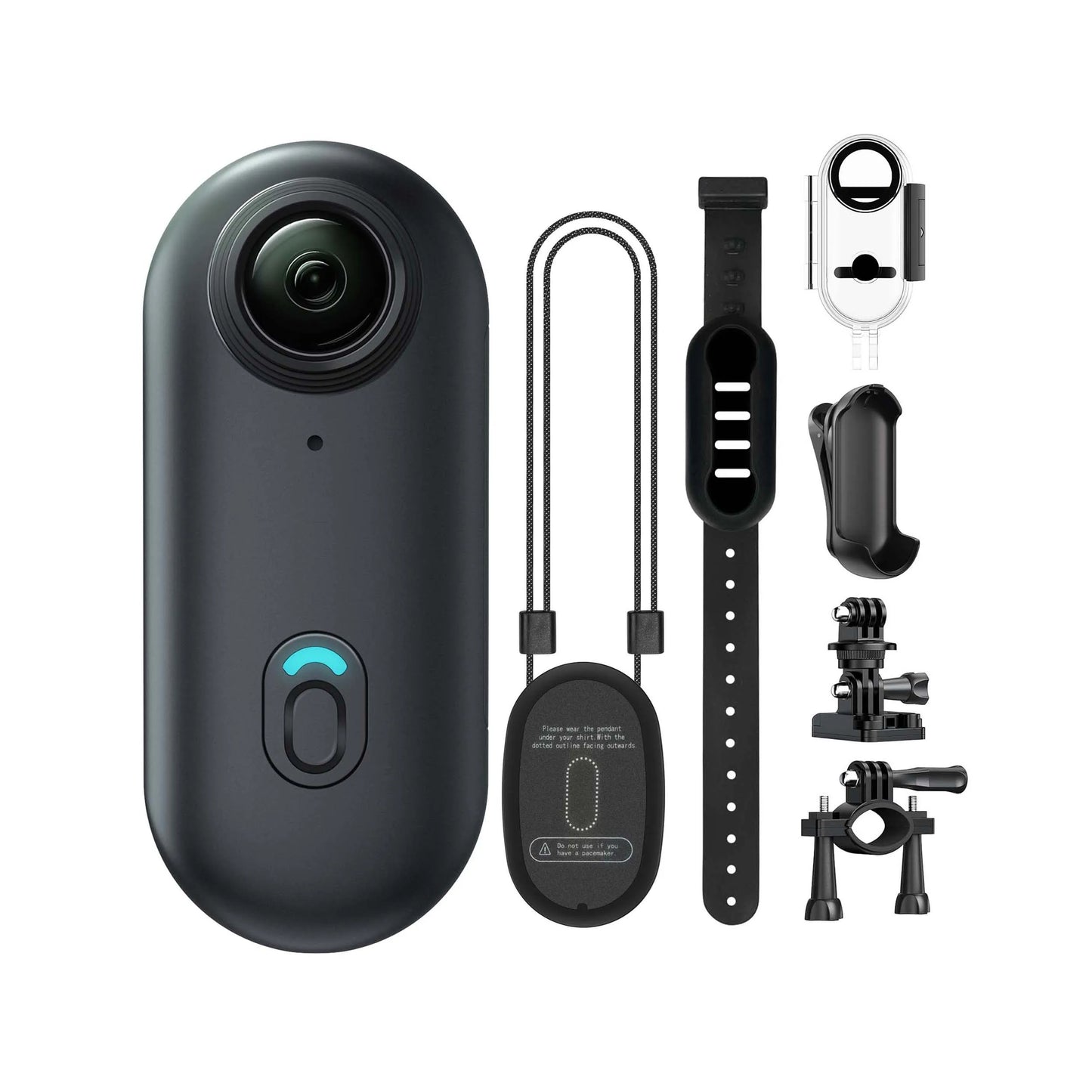 4K Mini WiFi Action Camera Thumb POV Camera Portable Body Cam Wearable Sports Camera with Waterproof Case Cycling Travel