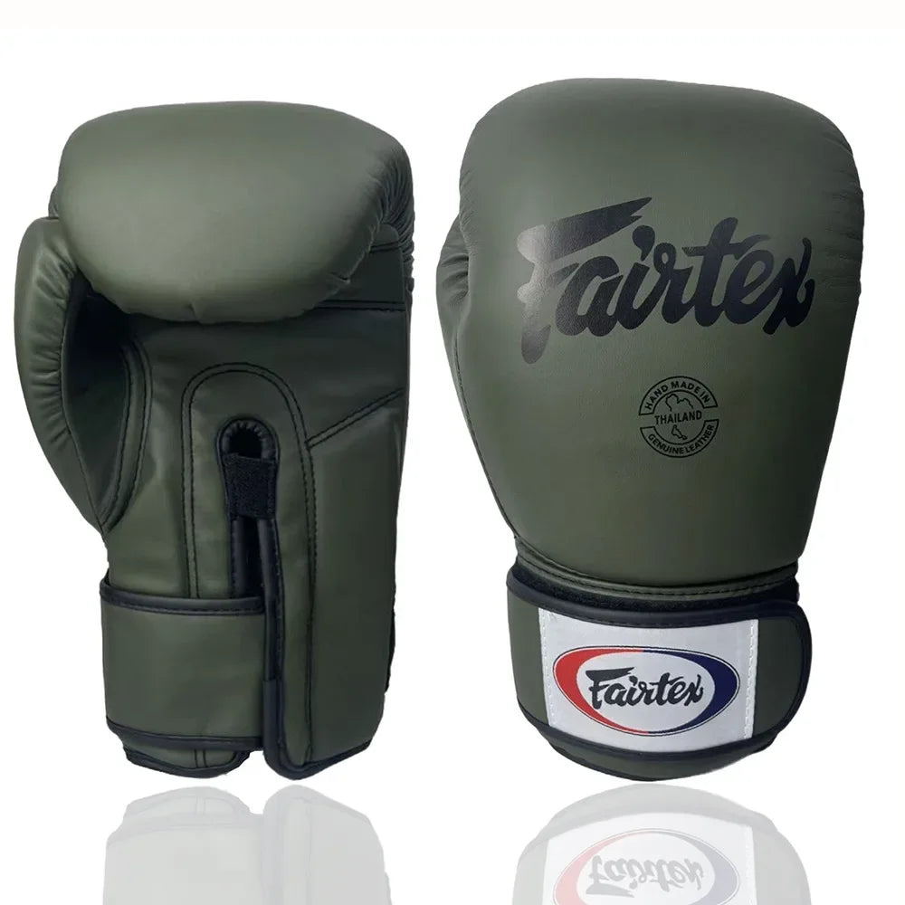FAIRTEX Boxing Gloves Professional Muay Thai Training Sparring Leather Punching Bag Gloves for Adults Youth