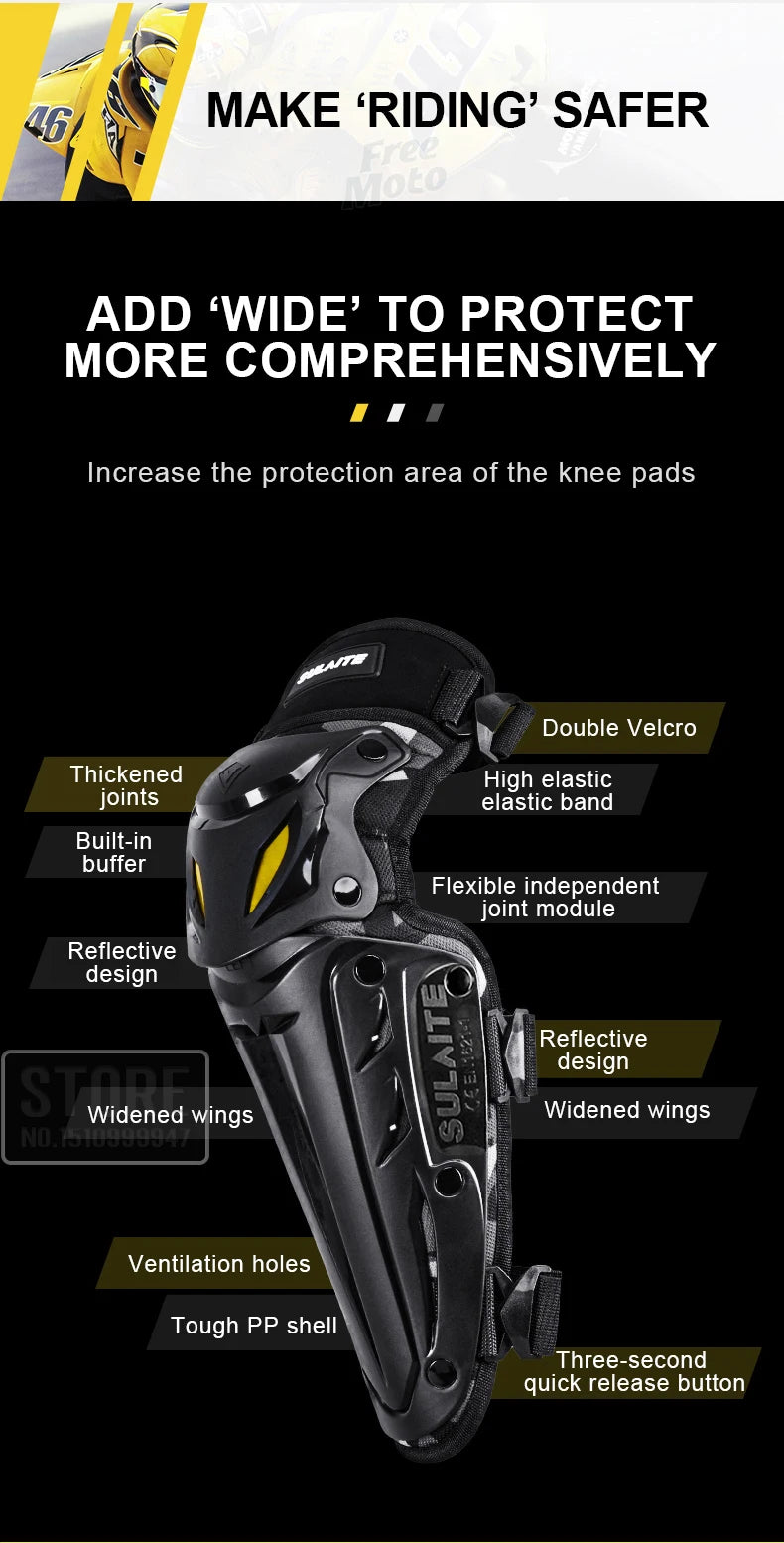 Motocross Knee Pads Moto Protection Riding Elbow Guard Motorcycle Motorbike Off-road Racing MTB Knee Pads