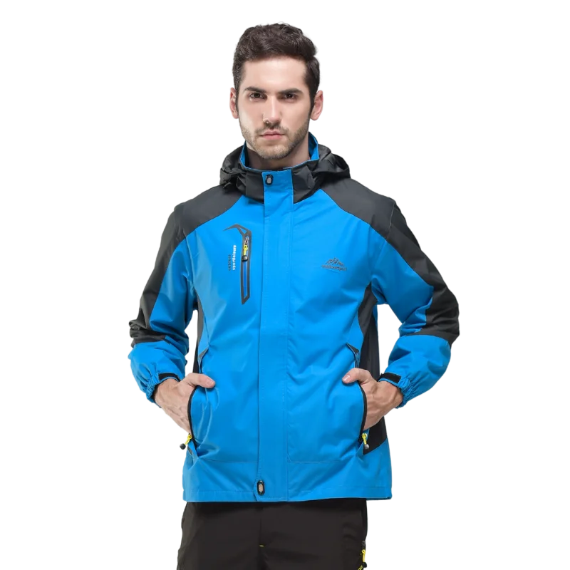 Camping Hiking Jacket Men Autumn Outdoor Sports Coats Climbing Trekking Windbreaker Travel Waterproof Jackets Black