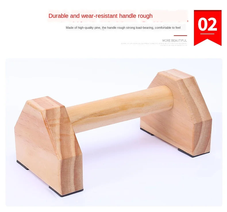 1 Pair Push-Ups Double Rod Stand Gymnastics Calisthenics Handstand Bar Wooden Gym Fitness Tools Training Equipment Double Stand