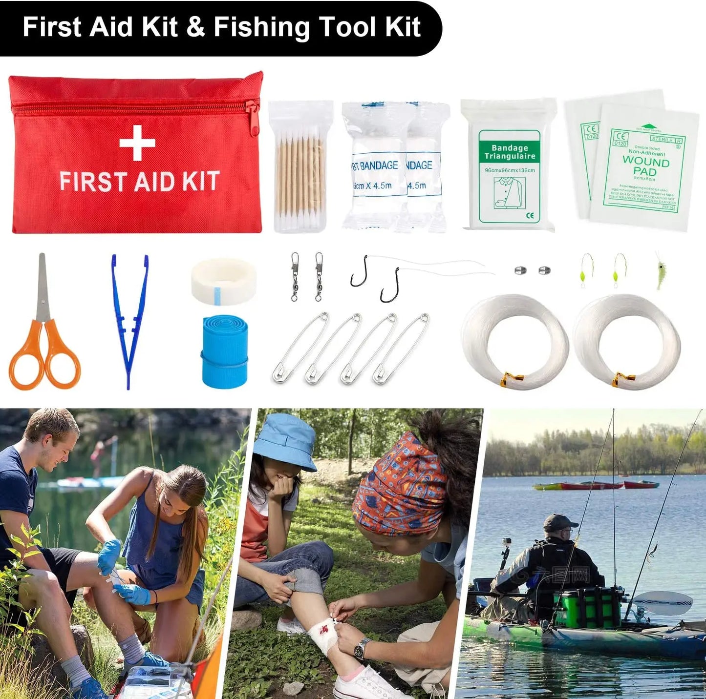 Emergency Kit Trauma Bag Outdoor Multifunction Camping Gear Survival Kit First Aid Kit SOS Wilderness Emergency Knife Kit