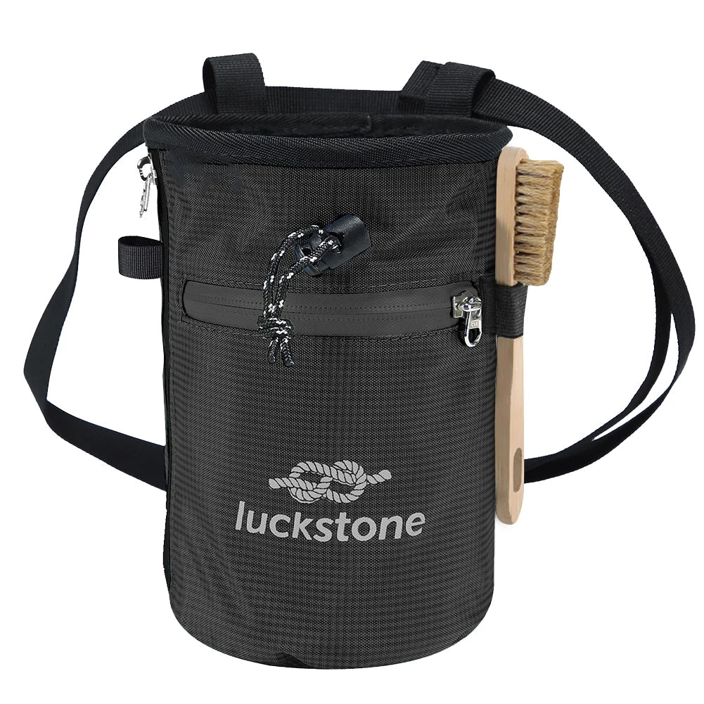 Climbing Chalk Bag with Chalk Brush Waterproof Chalk Bag Bucket Premium Gym Chalk Bag for Climbing Gymnastics for Rock Climbing