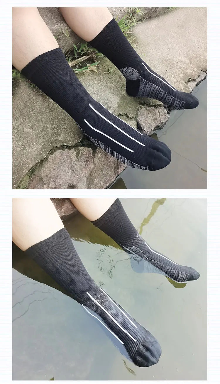 Waterproof Socks Breathable Outdoor Waterproof Hiking Wading Camping Winter Skiing Sock Riding Snow Warm Waterproof Socks