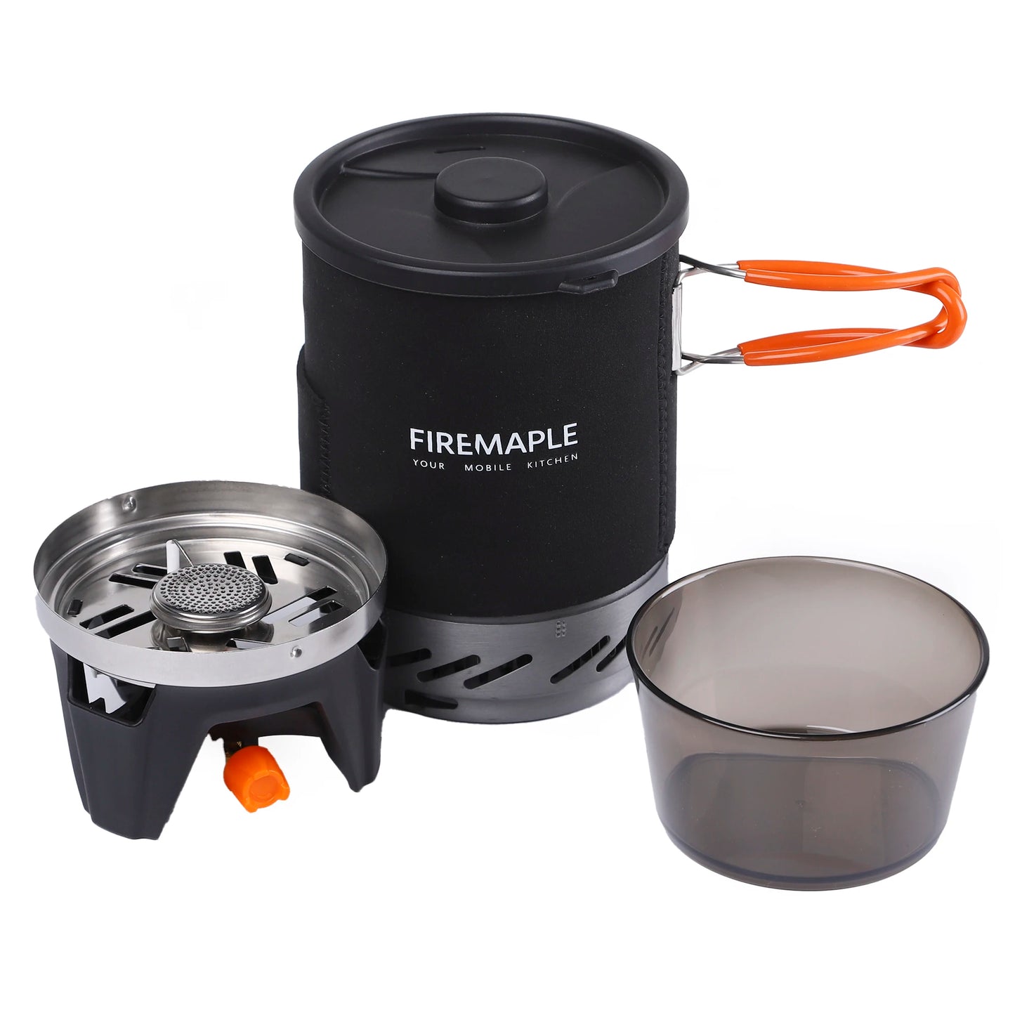 Outdoor Hiking Cooking System With Stove Heat Exchanger Pot Bowl Portable Gas Burners FMS-X1