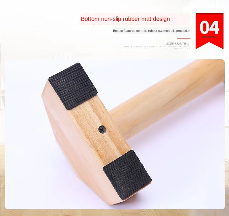 1 Pair Push-Ups Double Rod Stand Gymnastics Calisthenics Handstand Bar Wooden Gym Fitness Tools Training Equipment Double Stand