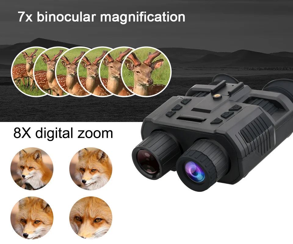 4K 3D Night Vision Binoculars Infrared Head Mounted Night Vision Goggles for Hunting Camping