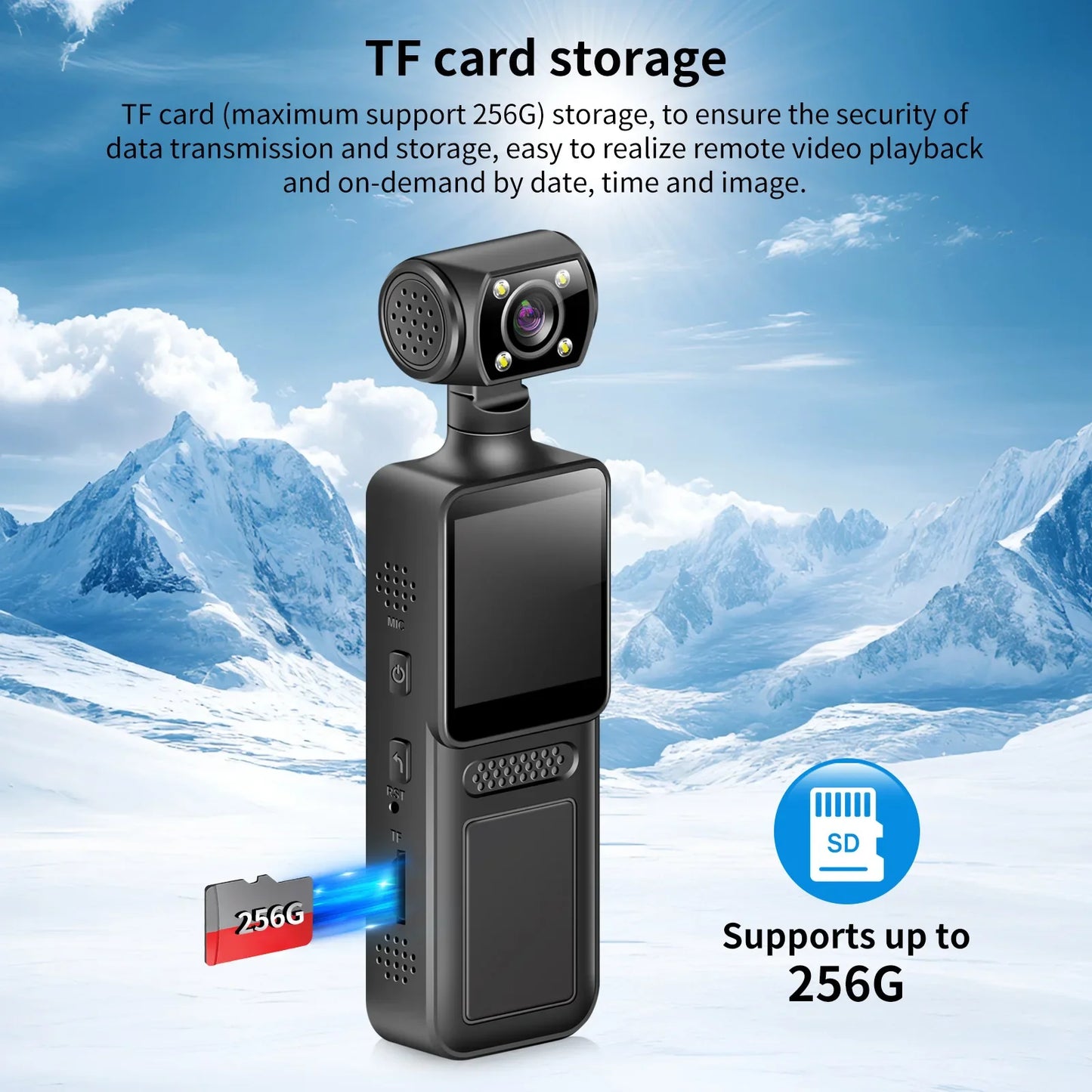 Mini Camera 1080P HD  Wearable Night Vision Sports DV Digital Video Fitness Enthusiast Recorder 360 Rotating Pocket Camera