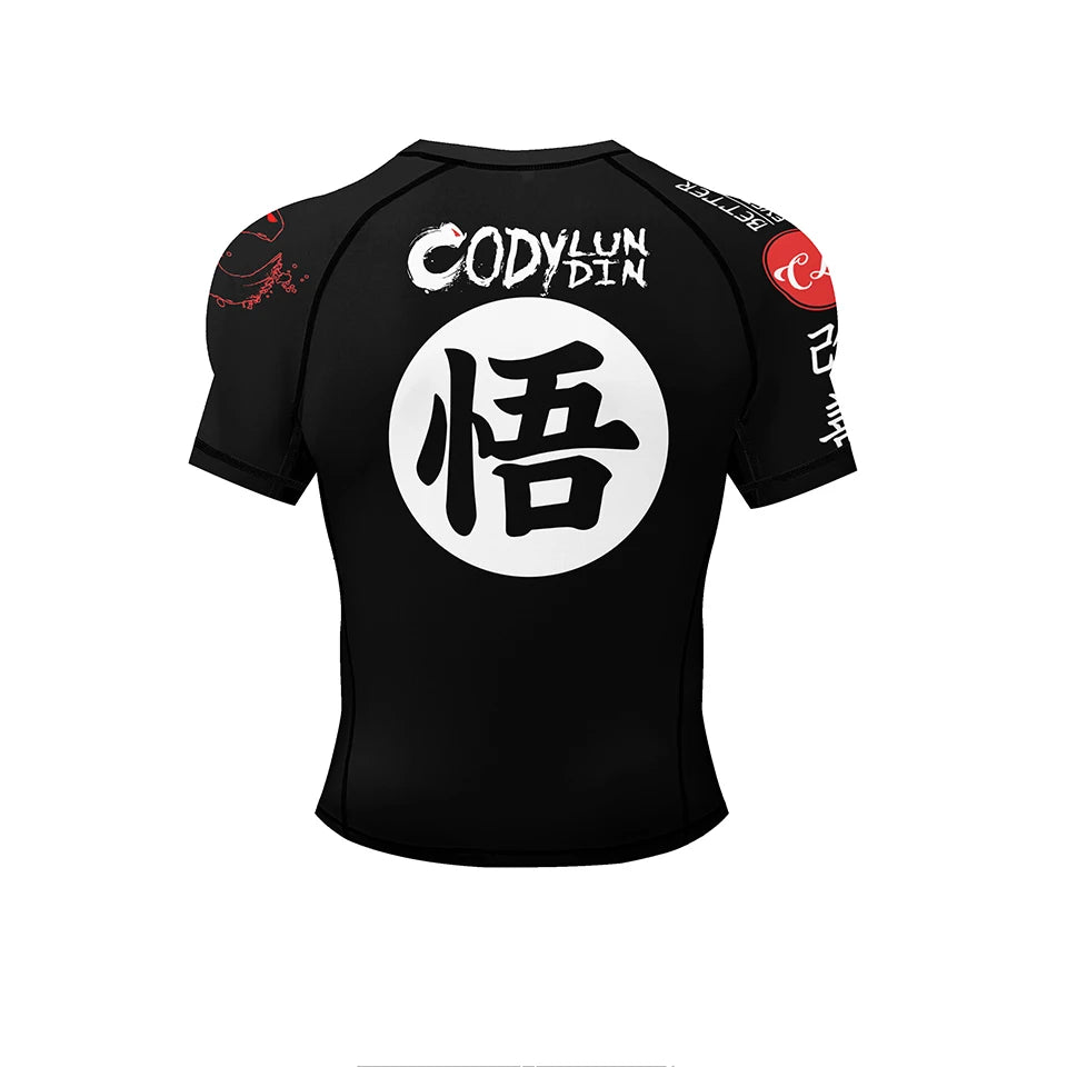 New Rashguard Jiu Jitsu For Men MMA T-shirt +Pant 4PCS/Set Brazilian Grappling Bjj Boxing Sport Compression Clothings MMA Shorts