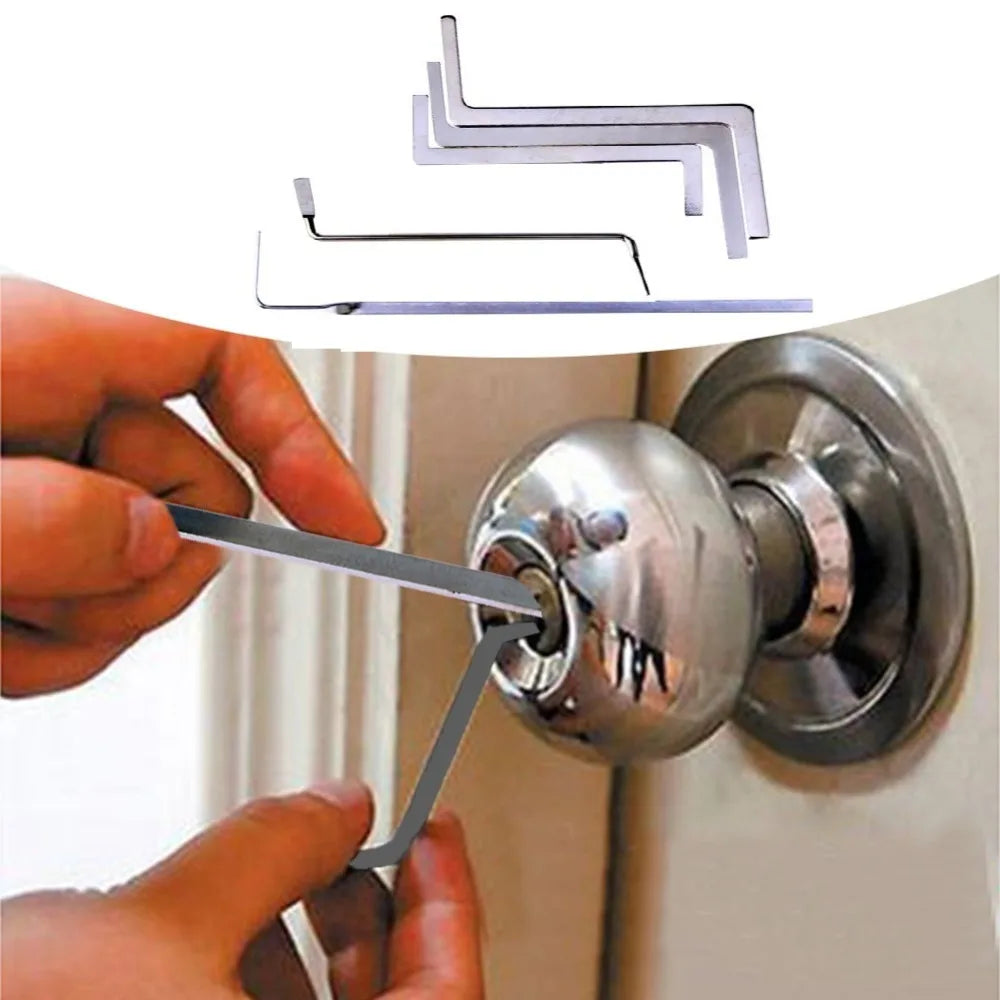 5 in 1 Locksmith Supplies Hand Tools Lock Pick Set Row Tension Wrench Tool Broken Key Auto Extractor Remove Hook Hardware