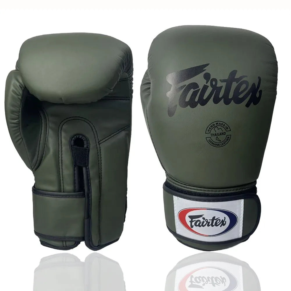 FAIRTEX Boxing Gloves Professional Muay Thai Training Sparring Leather Punching Bag Gloves for Adults Youth