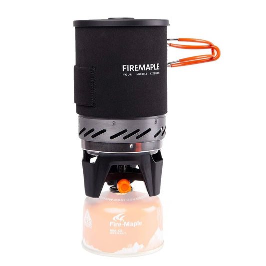 Outdoor Hiking Cooking System With Stove Heat Exchanger Pot Bowl Portable Gas Burners FMS-X1
