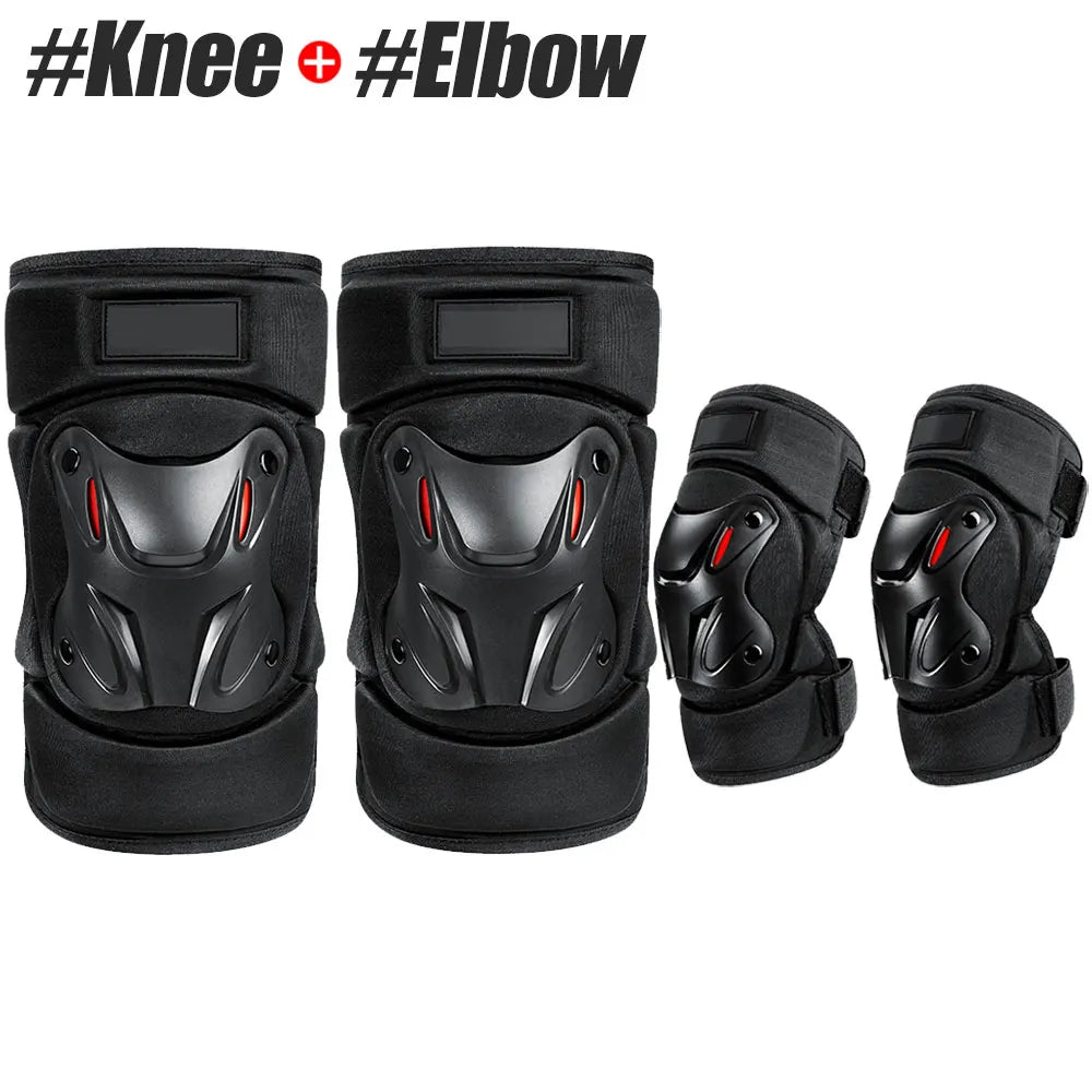 1 Pair Elbow Support Protective Motorbike Kneepads Motocross Motorcycle Knee Pads Riding Protector Racing Guards Protection Set