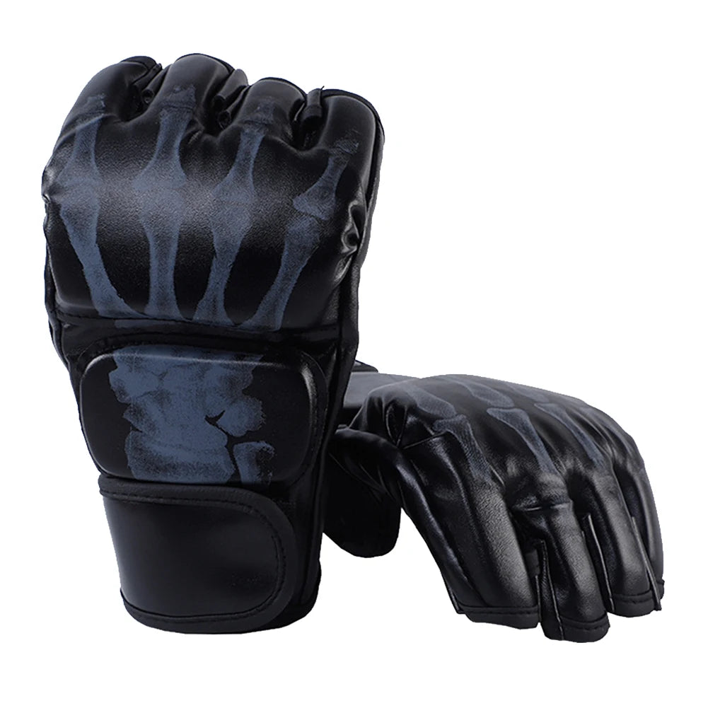 Unisex Heavy Bag Workout Gloves PU Leather Punching Bag Gloves Wear Resistant Adjustable for Boxing Kickboxing Muay Thai MMA