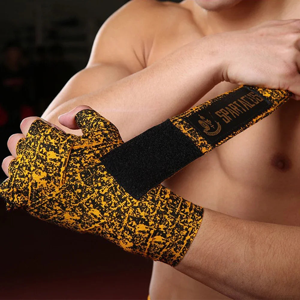 2pcs 3/5m Woolen Fabric Boxing Bandage High Elastic Boxing Sanda Training Bandage MMA Hand Gloves Wraps Belt Wrist Protector