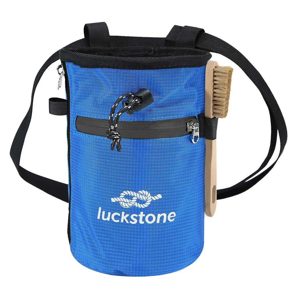 Climbing Chalk Bag with Chalk Brush Waterproof Chalk Bag Bucket Premium Gym Chalk Bag for Climbing Gymnastics for Rock Climbing