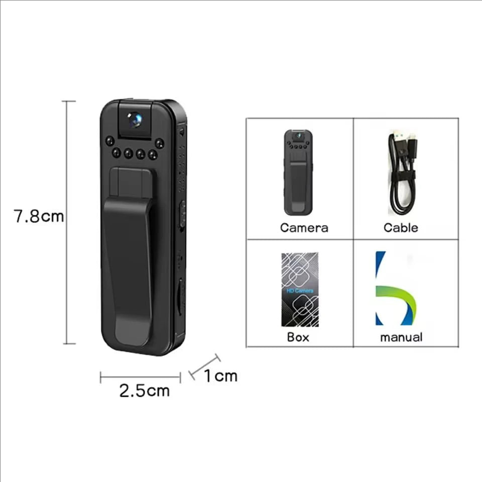1080P HD Mini Camera Portable Small Digital Video Recorder Surveillance Camcorder Night Vision Video Police BodyCam Infrared