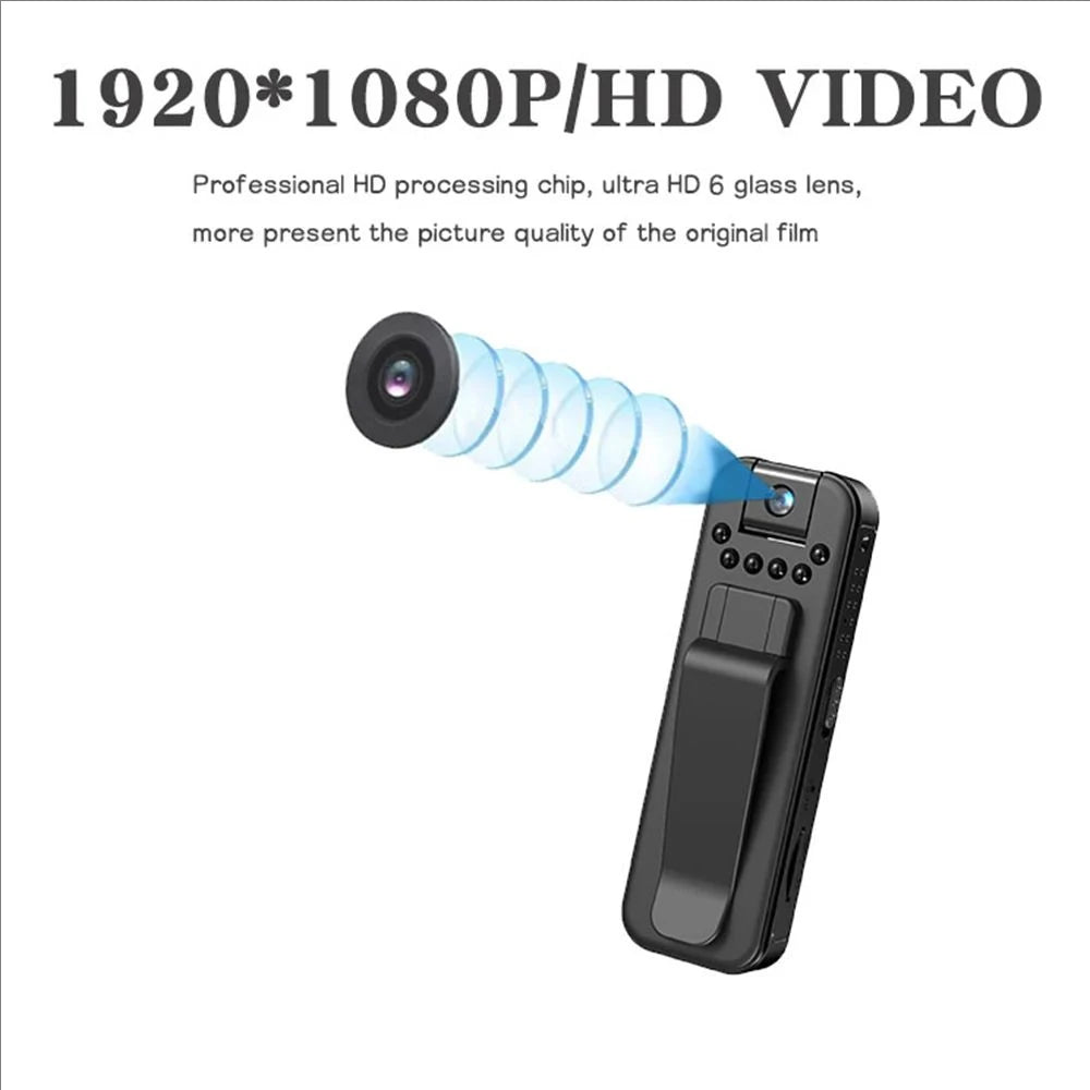 1080P HD Mini Camera Portable Small Digital Video Recorder Surveillance Camcorder Night Vision Video Police BodyCam Infrared
