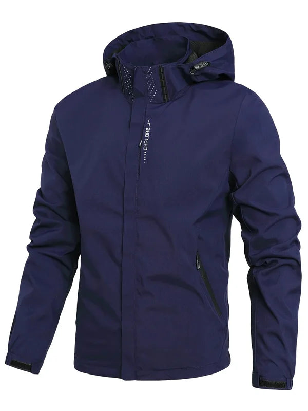 Waterproof Rain Jacket Lightweight Outer Hooded Outdoor Raincoat Hiking Windproof Jacket Climbing Outdoor Jackets