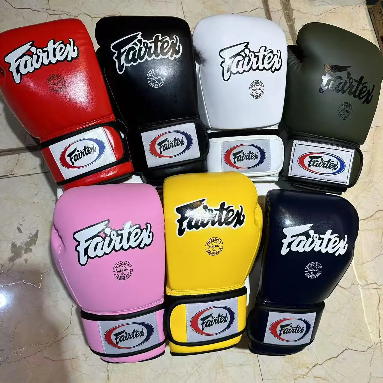 FAIRTEX Boxing Gloves Professional Muay Thai Training Sparring Leather Punching Bag Gloves for Adults Youth