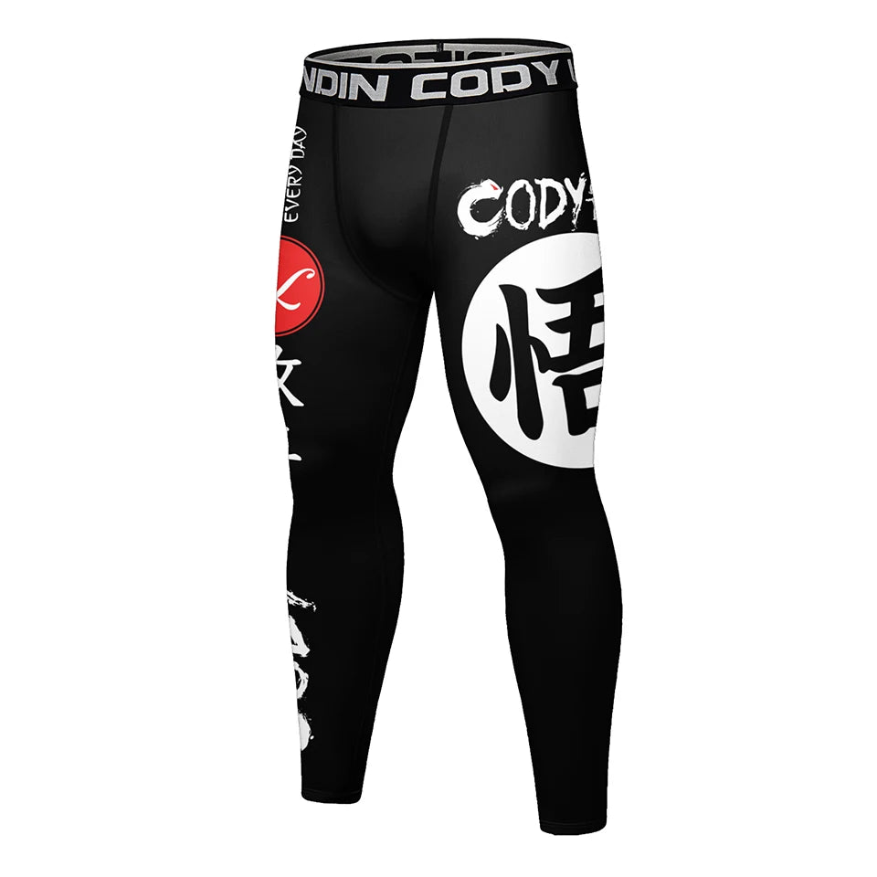 New Rashguard Jiu Jitsu For Men MMA T-shirt +Pant 4PCS/Set Brazilian Grappling Bjj Boxing Sport Compression Clothings MMA Shorts